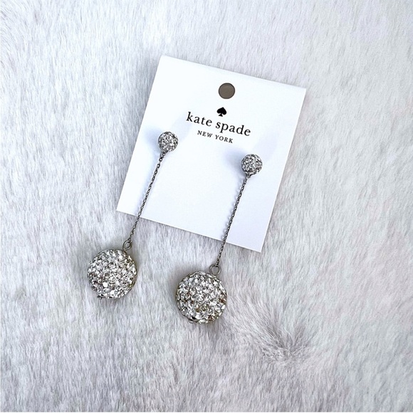 Kate Spade Silver Razzle Dazzle Linear Drop Earrings - Picture 3 of 5